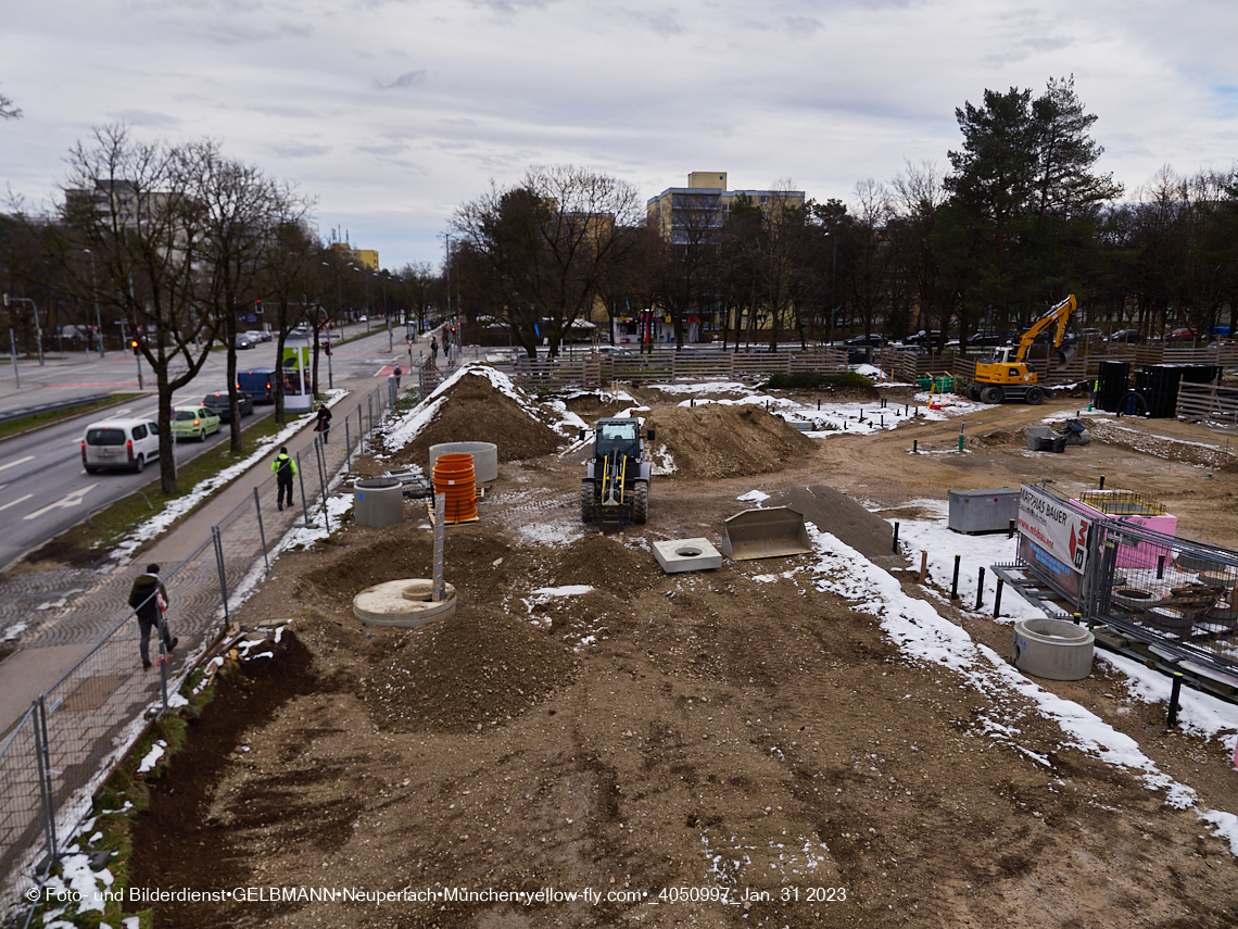31.01.2023 - Baustelle Haus für Kinder in Neuperlach